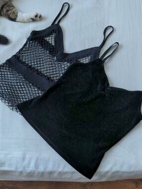 Pair Of Two Y2K Rave Club Wear V neck Camis Size Small